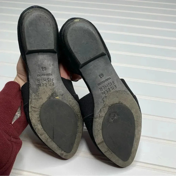 Eileen Fisher Flute Pointed Toe d'Orsay Flats - Picture 9 of 10